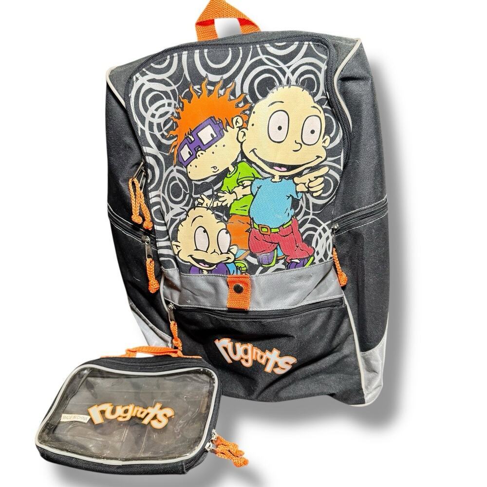 Vintage Rugrats Backpack + Pencil Case Chucky Tommy Dill‎ 90s Nickelodeon 2002